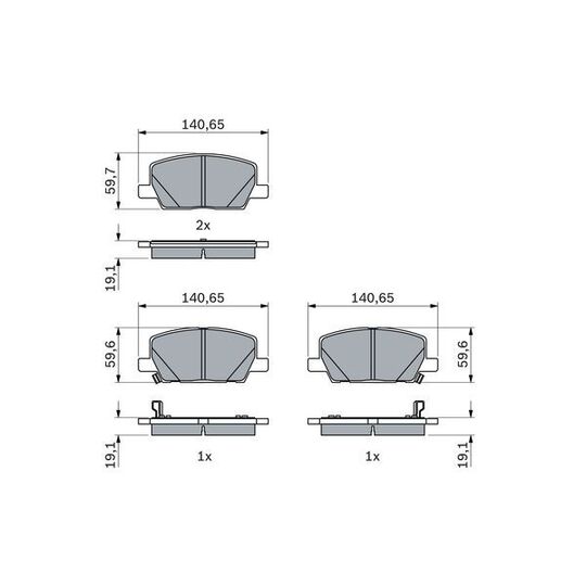 0 986 424 896 - Brake Pad Set, disc brake 