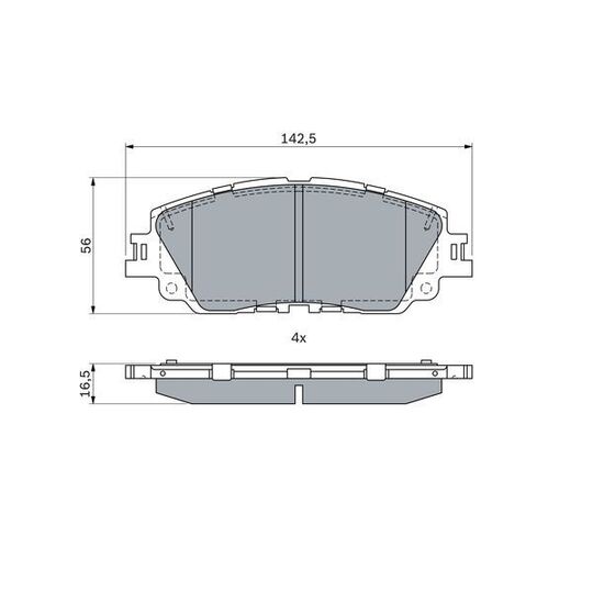 0 986 424 899 - Brake Pad Set, disc brake 