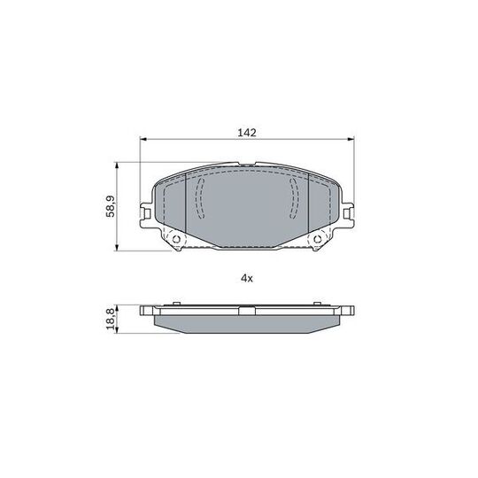 0 986 424 939 - Brake Pad Set, disc brake 