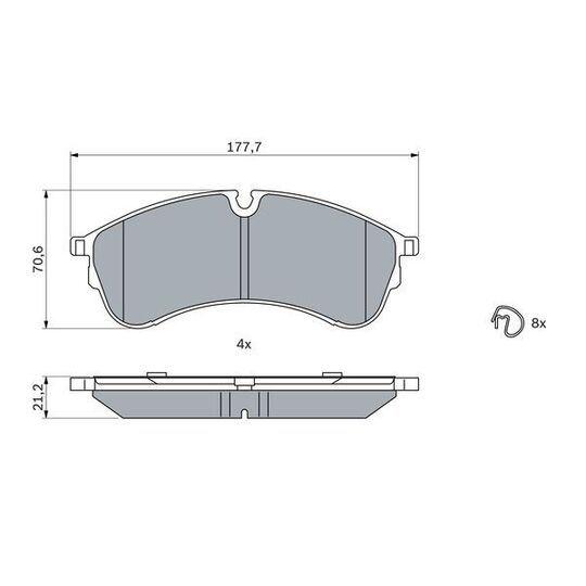 0 986 424 930 - Brake Pad Set, disc brake 