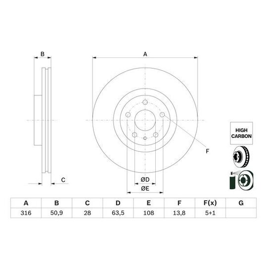 0 986 479 D46 - Brake Disc 