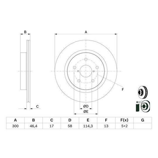 0 986 479 D64 - Brake Disc 