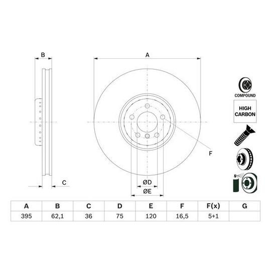 0 986 479 E84 - Brake Disc 