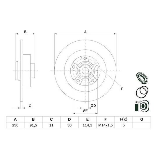 0 986 479 F24 - Brake Disc 