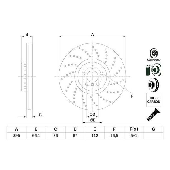 0 986 479 F55 - Brake Disc 