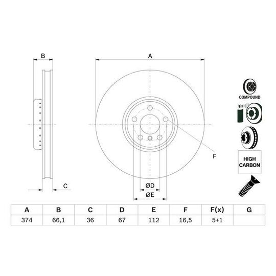 0 986 479 F54 - Brake Disc 