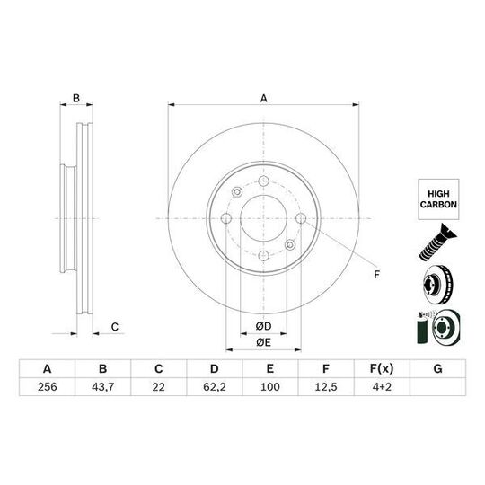 0 986 479 F29 - Brake Disc 