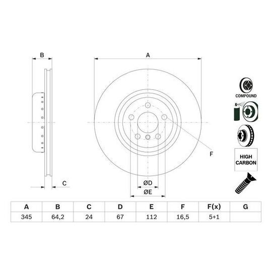 0 986 479 F61 - Brake Disc 