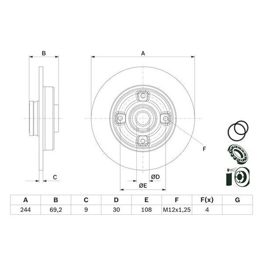 0 986 479 F74 - Brake Disc 