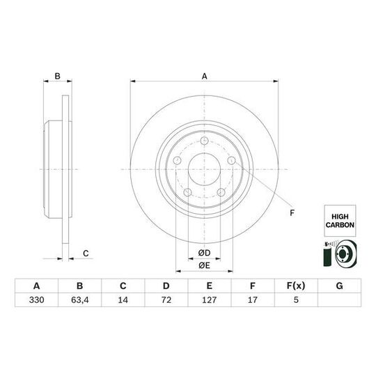 0 986 479 F89 - Brake Disc 