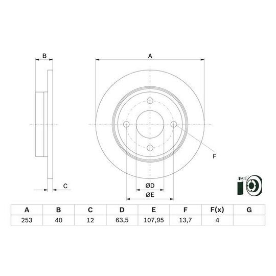 0 986 479 F63 - Brake Disc 