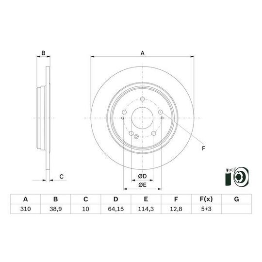 0 986 479 G18 - Brake Disc 