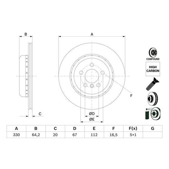 0 986 479 G14 - Brake Disc 