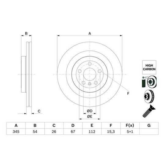 0 986 479 F69 - Brake Disc 