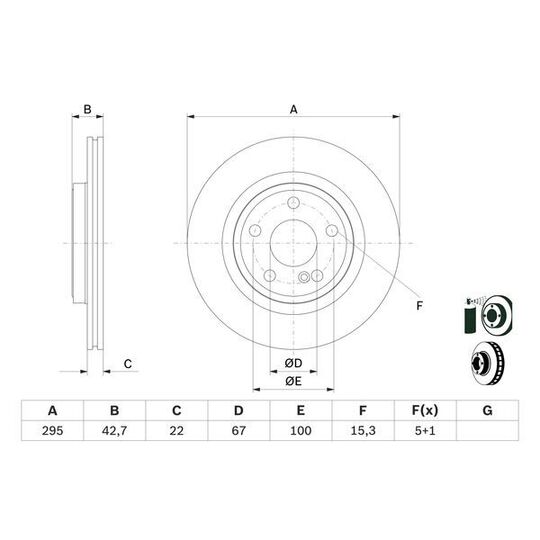 0 986 479 F75 - Brake Disc 