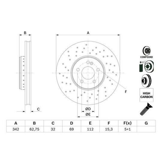 0 986 479 G40 - Brake Disc 