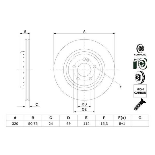 0 986 479 G36 - Brake Disc 