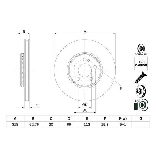 0 986 479 G34 - Brake Disc 