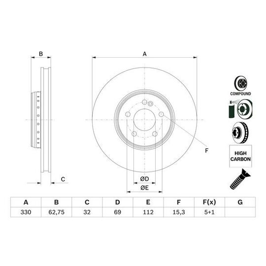 0 986 479 G43 - Brake Disc 