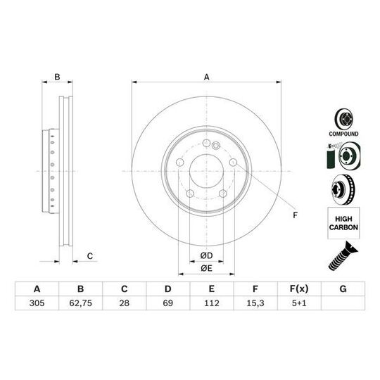 0 986 479 G41 - Brake Disc 