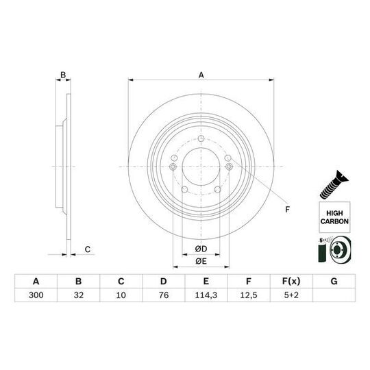 0 986 479 H01 - Brake Disc 