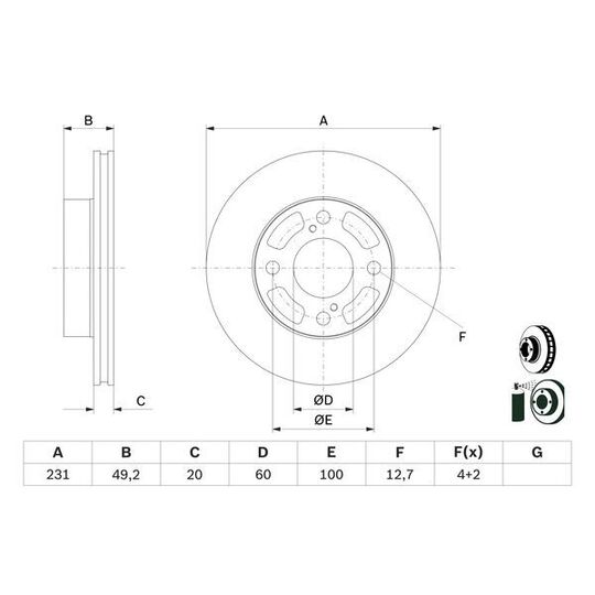 0 986 479 G91 - Brake Disc 