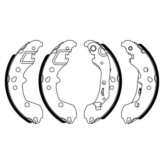 0 986 487 958 - Brake Shoe Set 