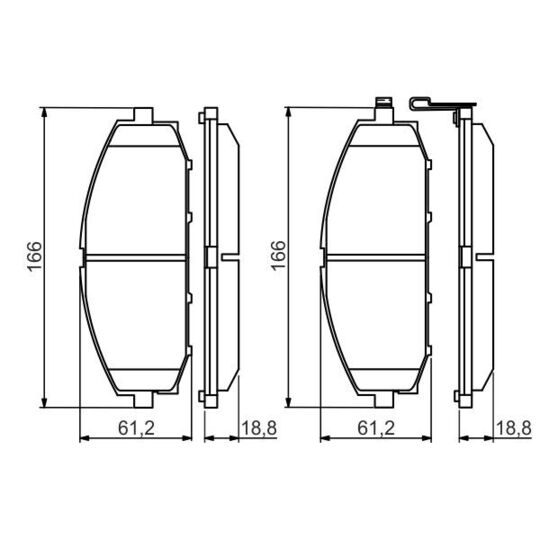 0 986 494 560 - Brake Pad Set, disc brake 