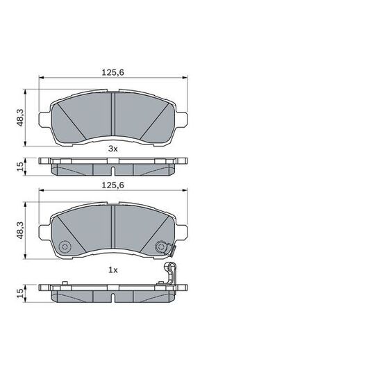 0 986 494 754 - Brake Pad Set, disc brake 