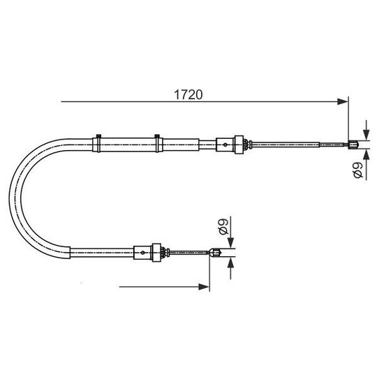 1 987 482 411 - Cable, parking brake 