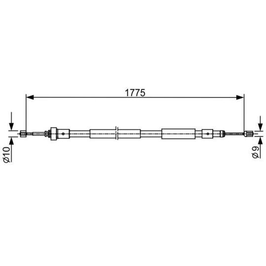 1 987 482 407 - Cable, parking brake 