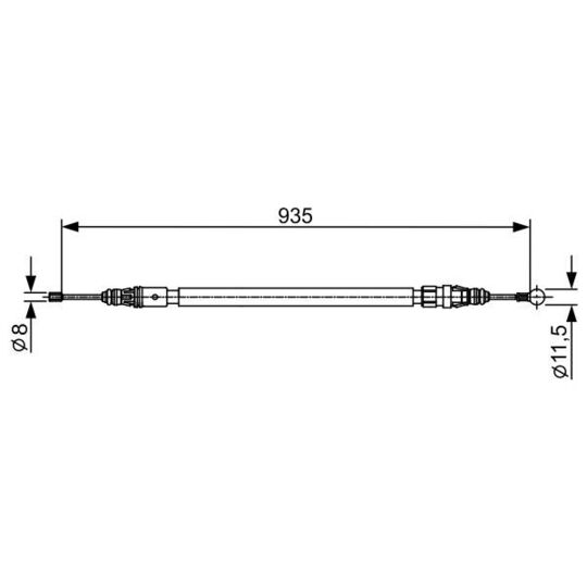 1 987 482 430 - Cable, parking brake 