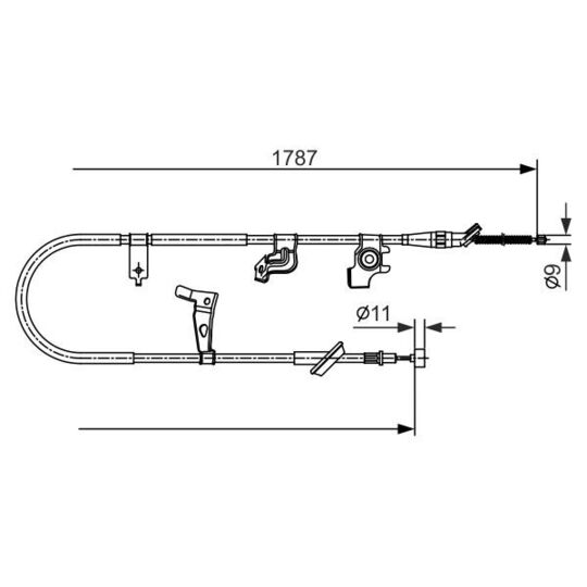 1 987 482 435 - Cable, parking brake 