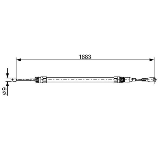 1 987 482 497 - Cable, parking brake 