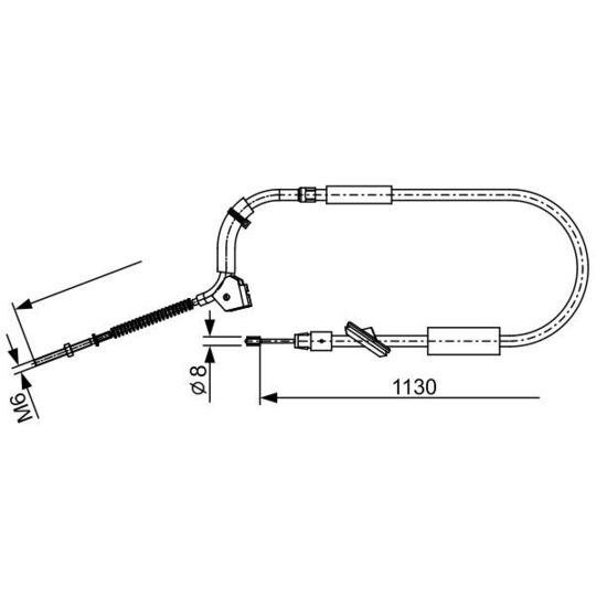 1 987 482 490 - Cable, parking brake 