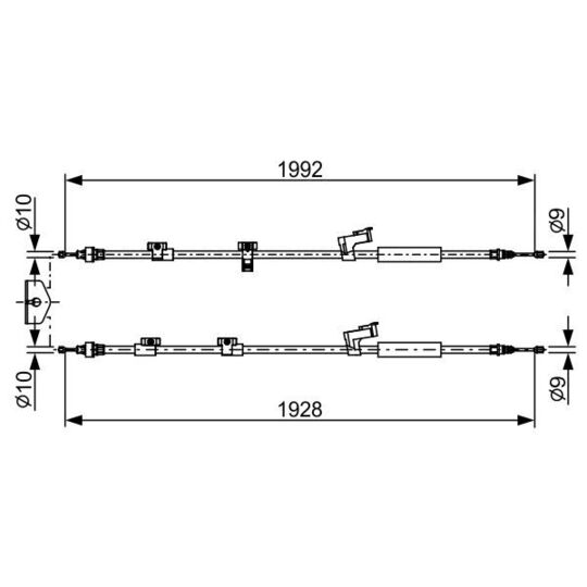 1 987 482 494 - Cable, parking brake 