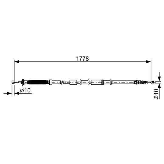 1 987 482 509 - Cable, parking brake 