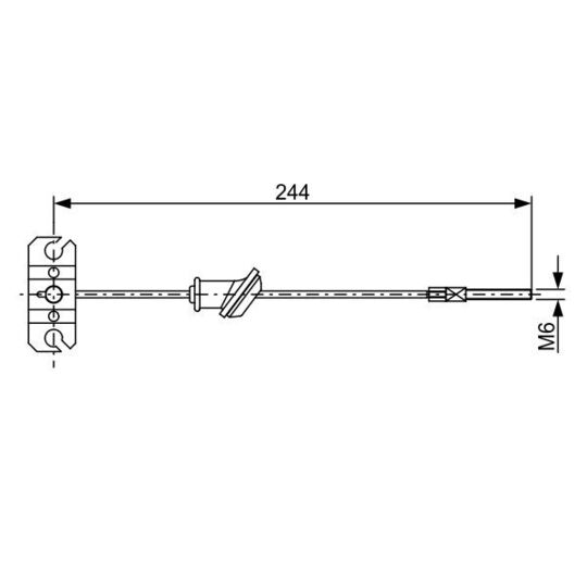 1 987 482 514 - Cable, parking brake 