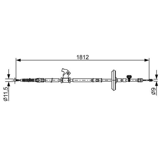 1 987 482 536 - Cable, parking brake 