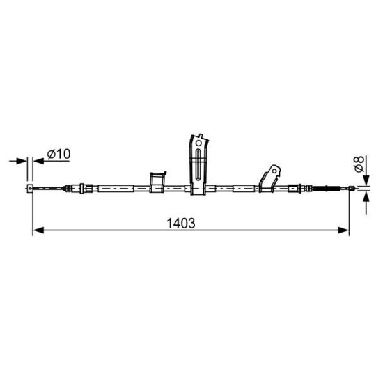 1 987 482 522 - Cable, parking brake 