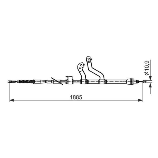 1 987 482 573 - Cable, parking brake 