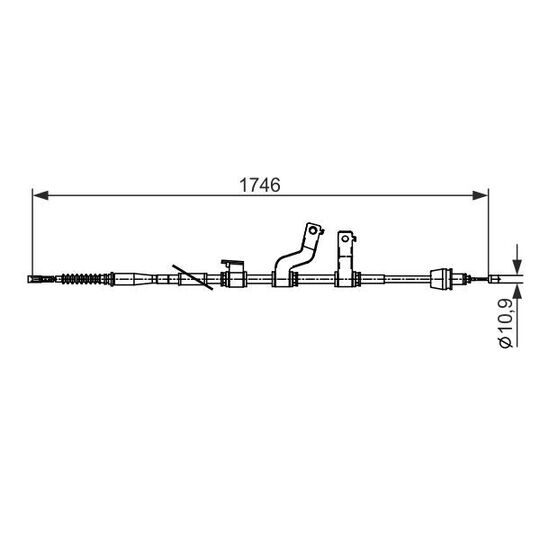 1 987 482 572 - Cable, parking brake 