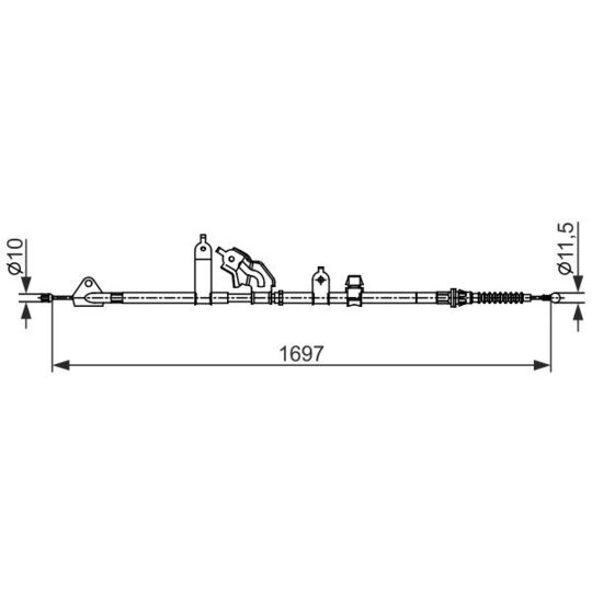 1 987 482 565 - Cable, parking brake 