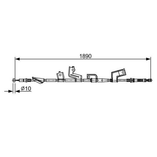 1 987 482 576 - Cable, parking brake 