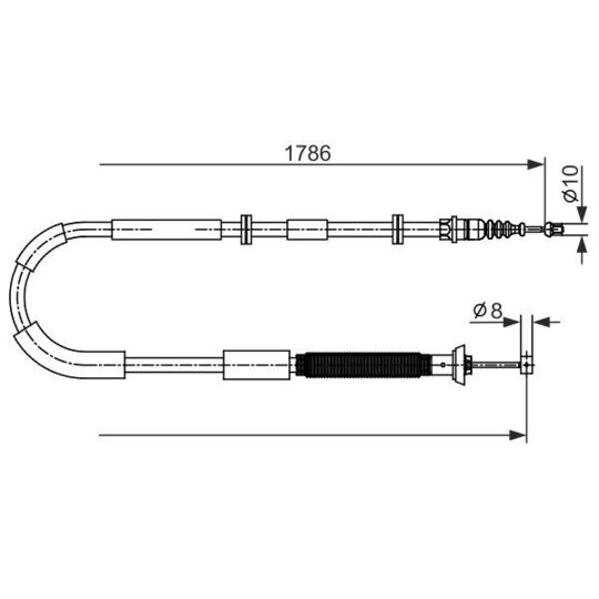 1 987 482 589 - Cable, parking brake 