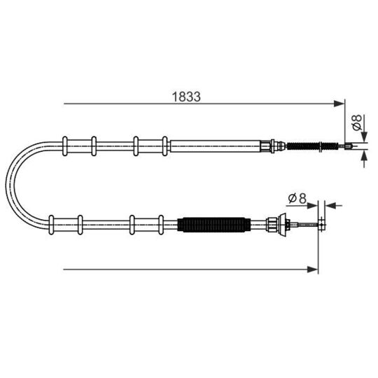 1 987 482 593 - Cable, parking brake 