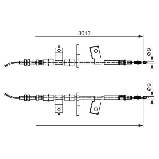 1 987 482 585 - Cable, parking brake 