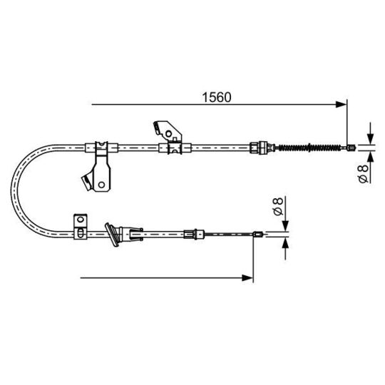 1 987 482 626 - Cable, parking brake 