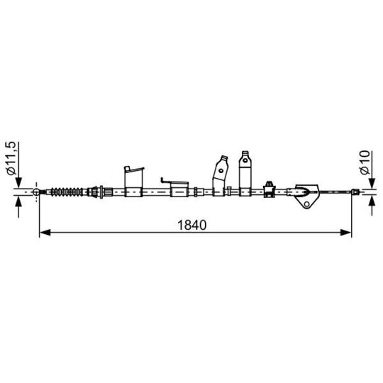 1 987 482 653 - Cable, parking brake 