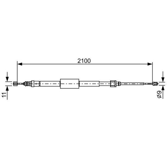 1 987 482 635 - Cable, parking brake 